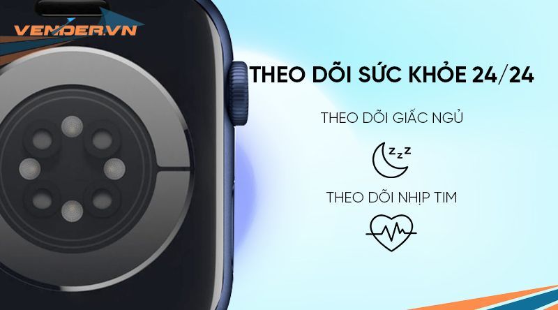  Apple Watch Series 6 GPS - Mặt nhôm - Dây cao su - 40mm - Hàng chính hãng 