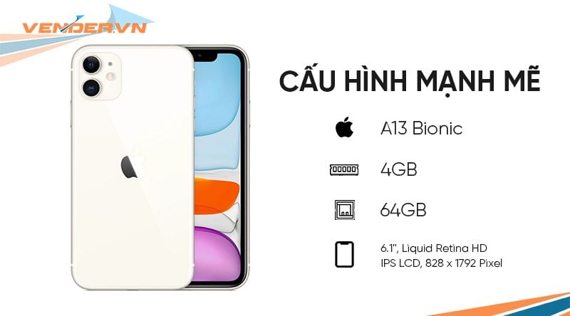  iPhone 11 64GB - Nhiều màu - Hàng chính hãng VN/A 