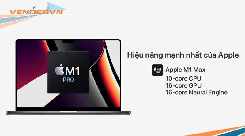  MacBook Pro 14-inch Apple M1 PRO 10-Core CPU / 16-Core GPU / 16GB RAM / 1TB - Hàng chính hãng 