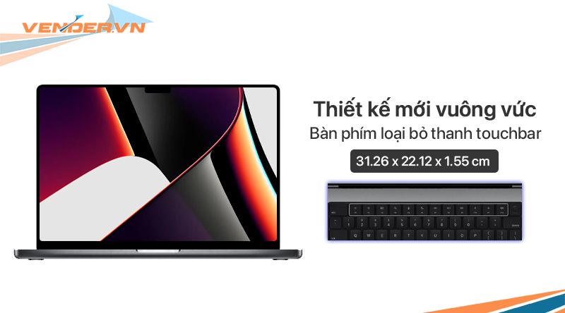  MacBook Pro 14-inch Apple M1 PRO 8-Core CPU / 14-Core GPU / 16GB RAM / 512GB - Hàng chính hãng 