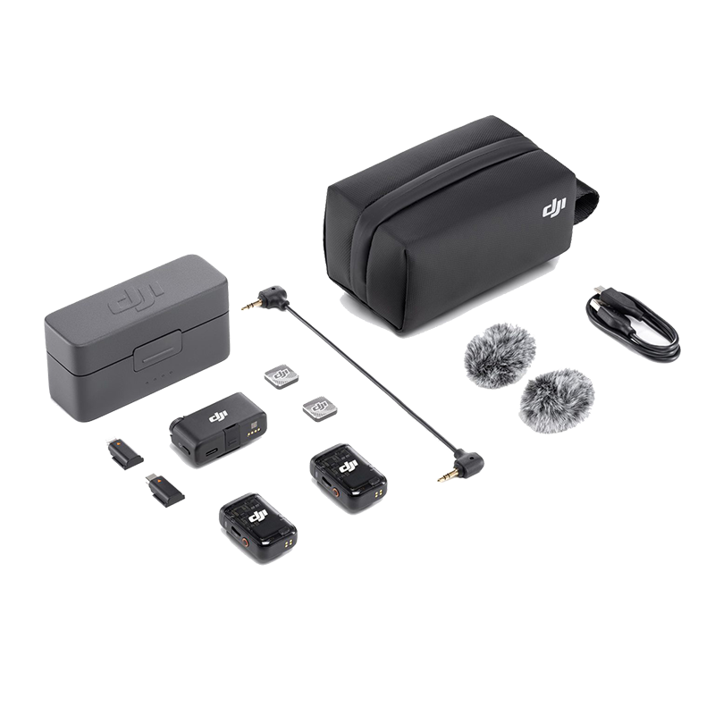 Micro Không Dây DJI Mic 2 chính hãng - 2TX + 1 RX + Charging Case