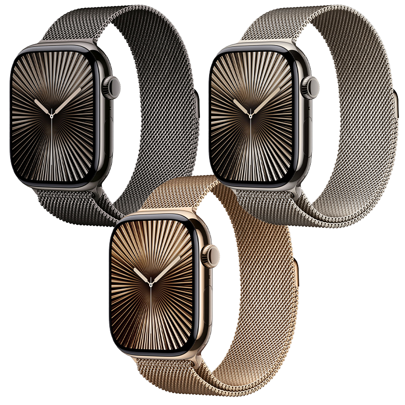 Apple Watch Series 10 GPS + Cellular - Mặt Titanium 42mm, dây Milanese Loop - Chính hãng