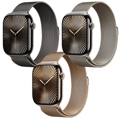Apple Watch Series 10 GPS + Cellular - Mặt Titanium 42mm, dây Milanese Loop - Chính hãng