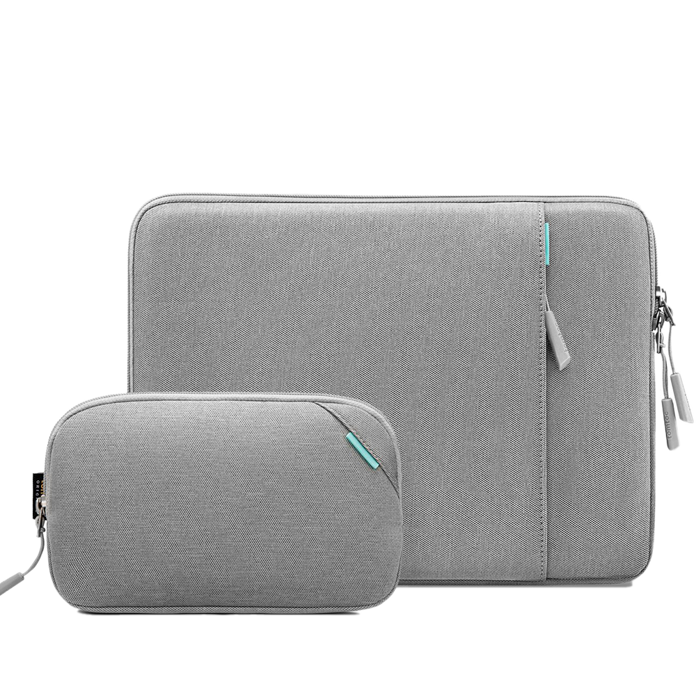 Túi chống sốc tomtoc 360* protective kèm túi phụ kiện cho MacBook/laptop 13” - gray