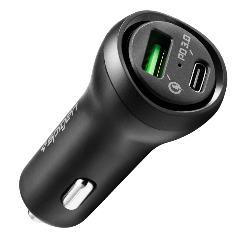 Tẩu Sạc Xe Hơi Spigen Steadiboost USB-C PD3.0 27W 1 USB-C 1 USB-A