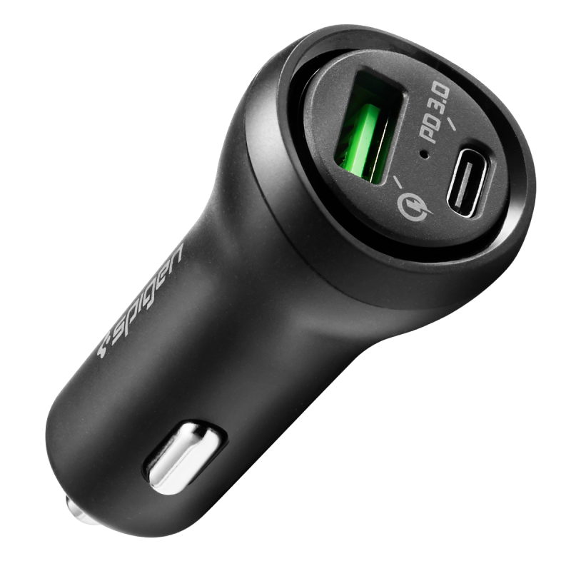  Tẩu sạc xe hơi Spigen Steadiboost USB-C PD3.0 Car Charger 27W -1C1A 