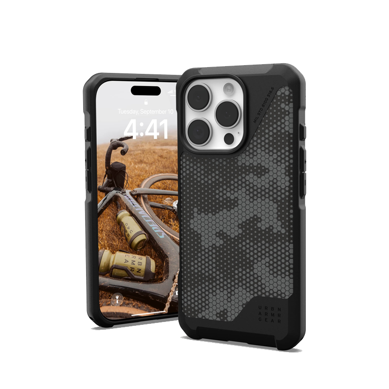 Ốp Lưng UAG Metropolis LT iPhone 16 Pro Micro Hex Camo Graphite