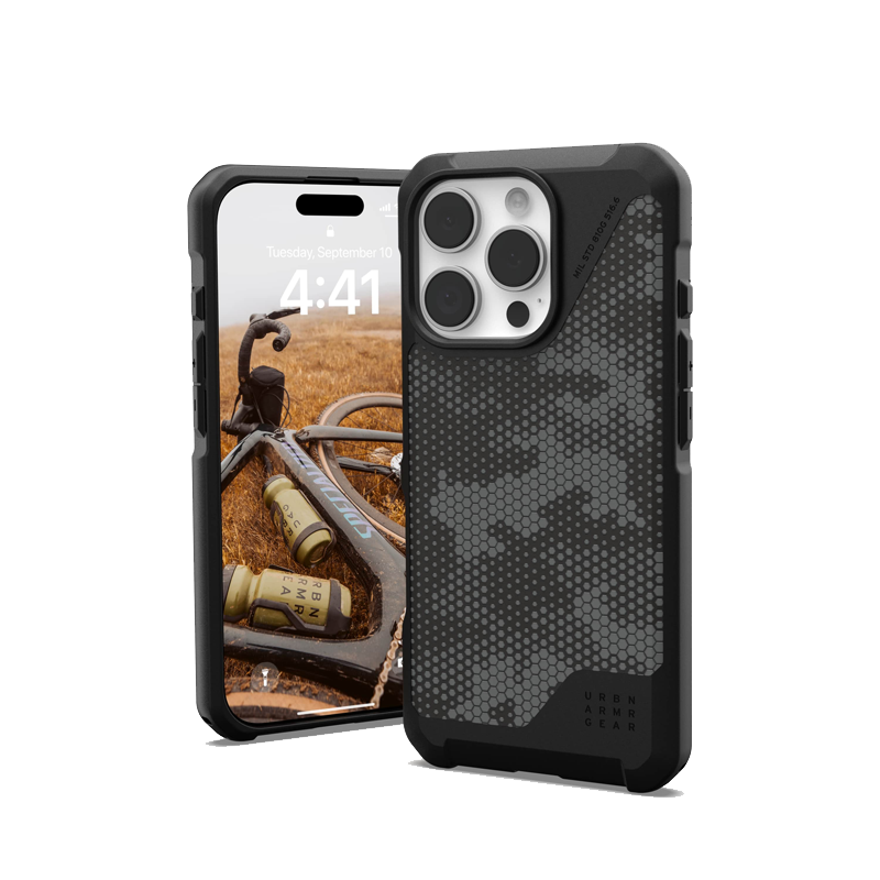  Ốp lưng iPhone 16 Pro UAG Metropolis LT Magsafe - Micro Hex Camo Graphite 