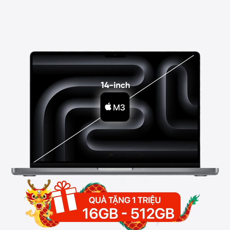  MacBook Pro 14 inch M3 8 CPU / 10 GPU / 16GB RAM / 512GB - Chính hãng VN 