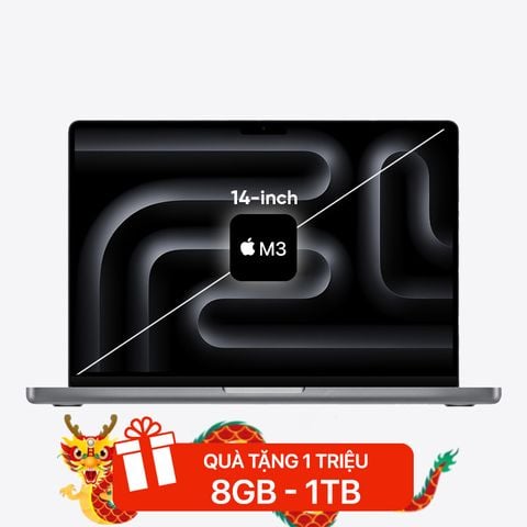 MacBook Pro 14 inch M3 8 CPU / 10 GPU / 8GB RAM / 1TB - Chính hãng VN