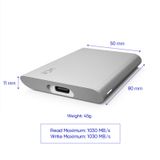  Ổ Cứng Di Động LaCie Portable SSD 2TB USB-C + Rescue - STKS2000400 