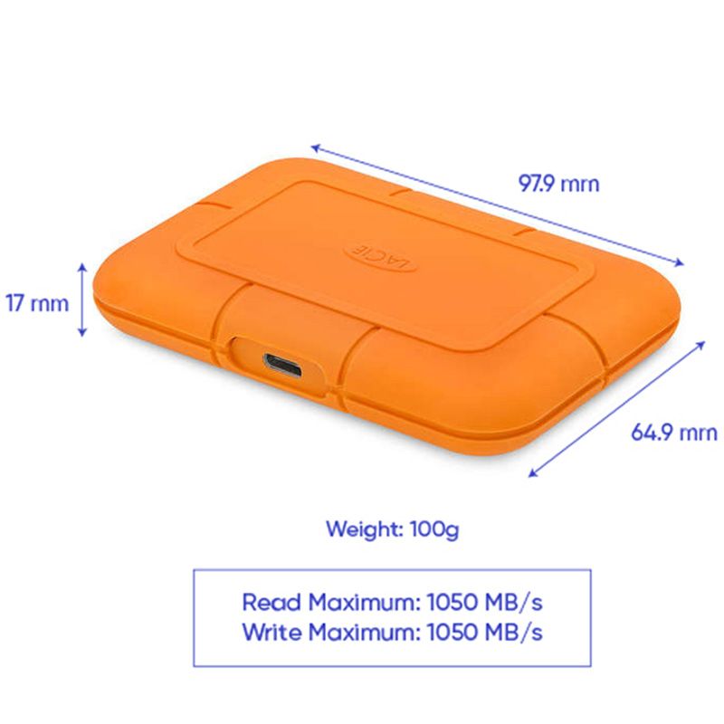  Ổ Cứng Di Động SSD LaCie Rugged USB-C Rescue - 2TB - STHR2000800 