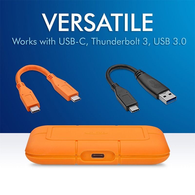  Ổ Cứng Di Động SSD LaCie Rugged 1TB USB-C, Thunderbolt 3 + SRS - STHR1000800 