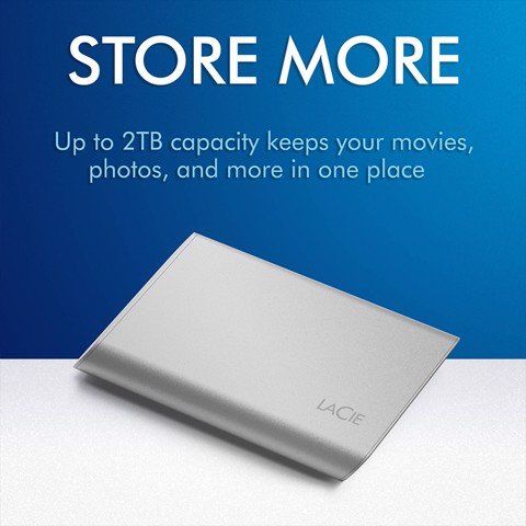  Ổ Cứng Di Động LaCie Portable SSD 2TB USB-C + Rescue - STKS2000400 