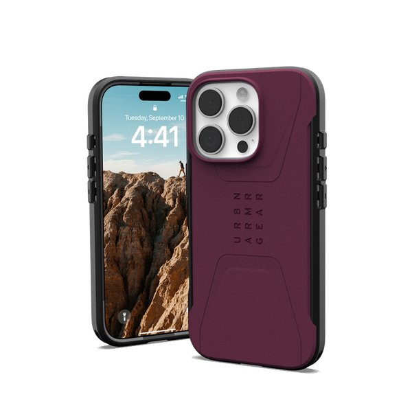 Ốp lưng iPhone 16 Pro UAG Civilian Magsafe - Bordeaux
