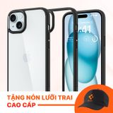  Ốp lưng Spigen iPhone 15 Ultra Hybrid Crystal Viền màu Đen, Trong suốt 