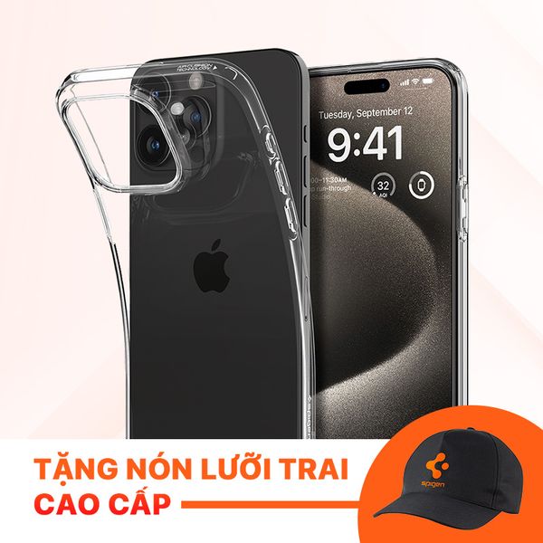 Ốp lưng Spigen iPhone 15 Pro Max Liquid Crystal Clear