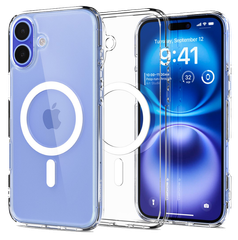 Ốp lưng Spigen iPhone 16 Plus Crystal Hybrid MagFit White