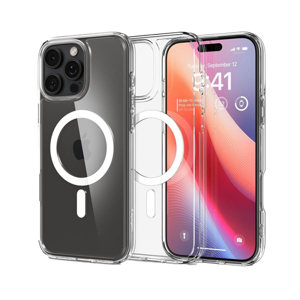 Ốp lưng Spigen iPhone 16 Pro Crystal Hybrid MagFit White