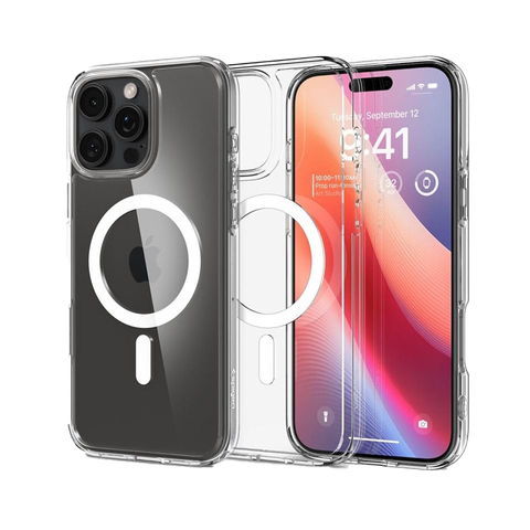Ốp lưng Spigen iPhone 16 Pro Crystal Hybrid MagFit White