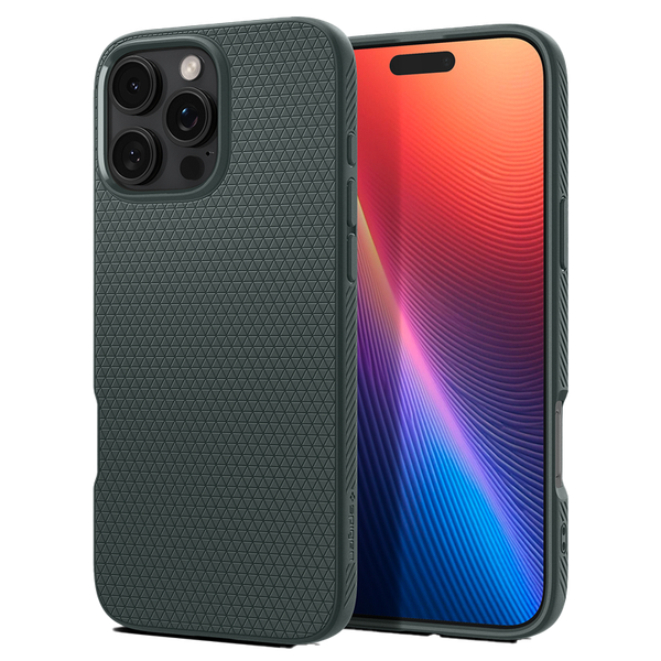 Ốp lưng Spigen iPhone 16 Pro Max Liquid Air Abyss Green