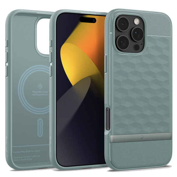 Ốp lưng Spigen iPhone 16 Pro Max Parallax Mag Sage Green