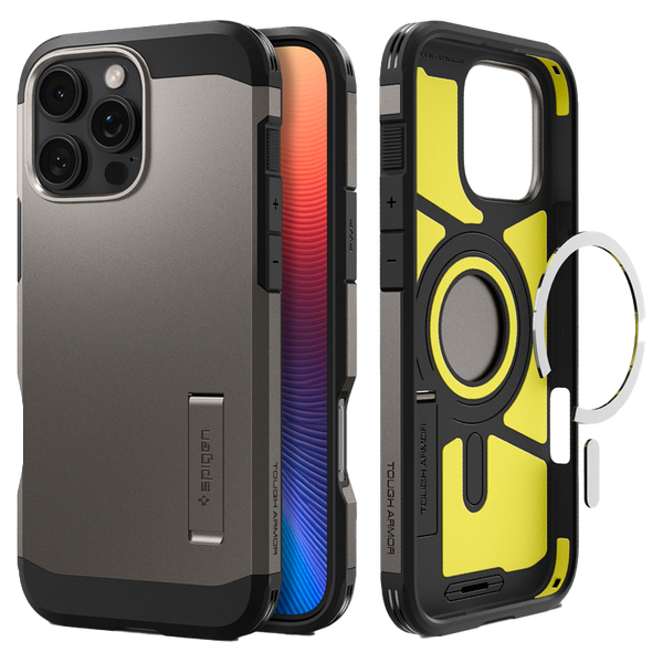 Ốp lưng Spigen iPhone 16 Pro Max Tough Armor MagFit Gunmetal