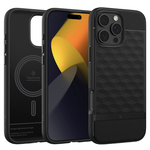 Ốp lưng Spigen iPhone 16 Pro Parallax Mag Matte Black