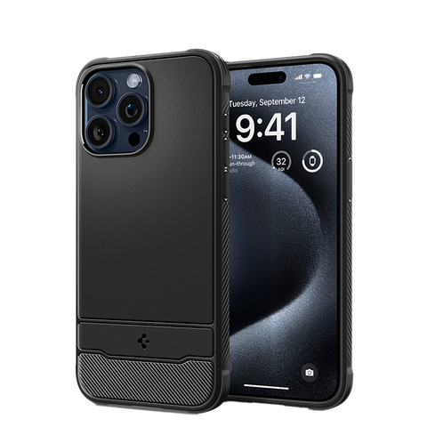 Ốp lưng Spigen iPhone 15 Pro Rugged Armor MagFit Matte Black