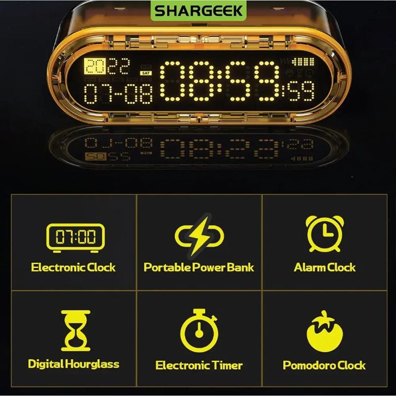  Pin sạc dự phòng Shargeek Capsule Gravity kiêm đồng hồ 