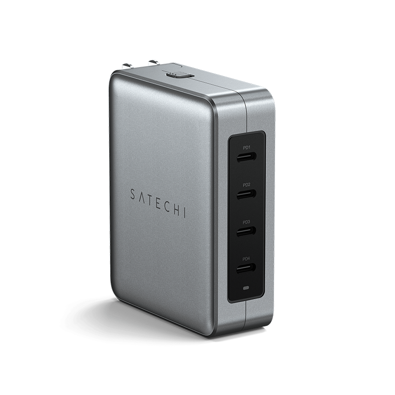  Sạc di động Satechi GaN USB-C 145W 4 cổng Travel Charger Chính hãng 