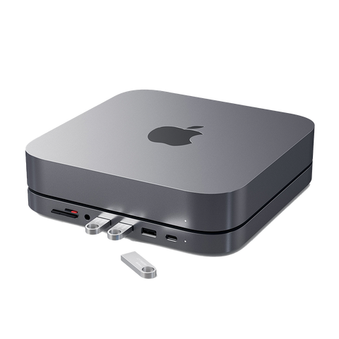 Đế kiêm Hub chuyển đổi Satechi cho Mac Mini - Gray ST-ABHFM Chính hãng