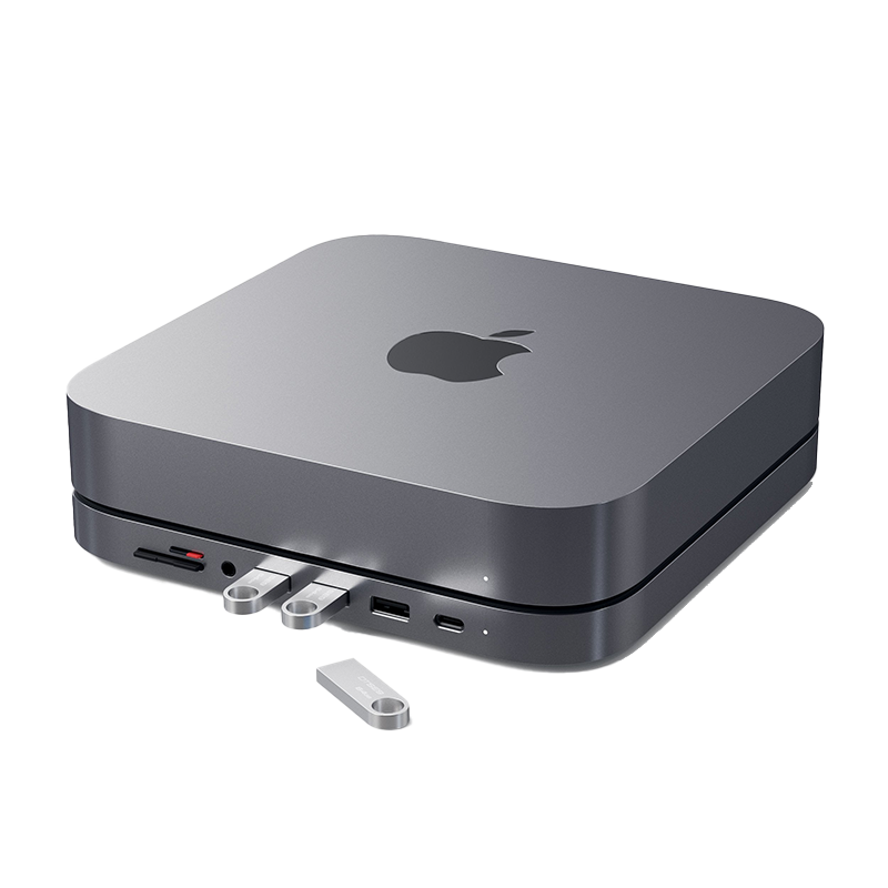  Đế kiêm Hub chuyển đổi Satechi cho Mac Mini - Gray ST-ABHFM Chính hãng 