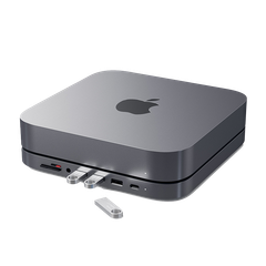 Đế kiêm Hub chuyển đổi Satechi cho Mac Mini - Gray ST-ABHFM Chính hãng