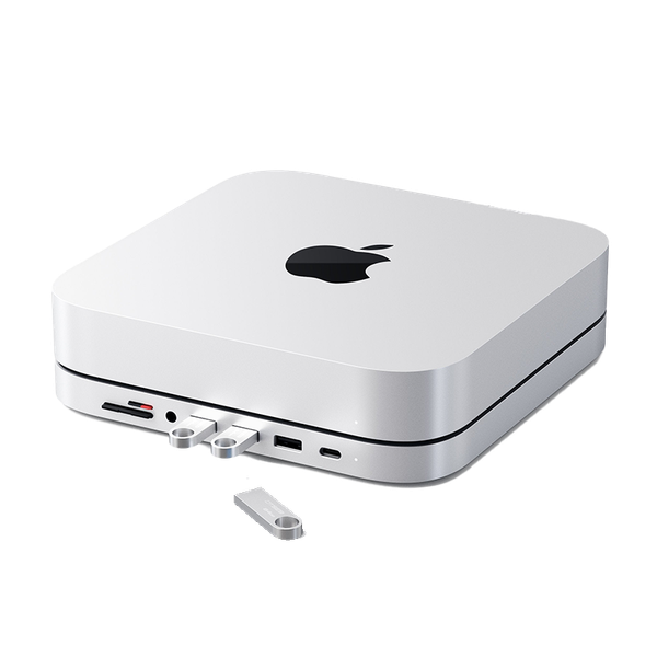 Đế kiêm Hub chuyển đổi Satechi cho Mac Mini - Silver ST-ABHFS Chính hãng