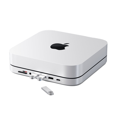 Đế kiêm Hub chuyển đổi Satechi cho Mac Mini - Silver ST-ABHFS Chính hãng