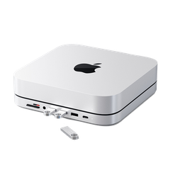 Đế kiêm Hub chuyển đổi Satechi cho Mac Mini - Silver ST-ABHFS Chính hãng