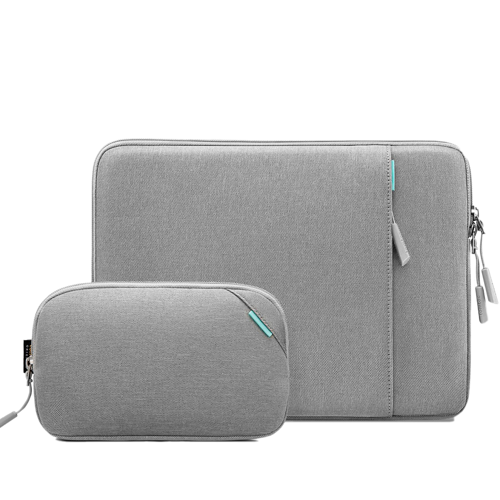 Túi Chống Sốc Tomtoc 360* Protective kèm túi phụ kiện cho MacBook/Laptop 14” - Gray