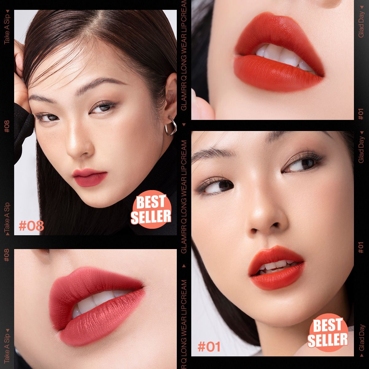  Son kem lì Glamrr Q Long Wear Lip Cream Full Size (5g) 