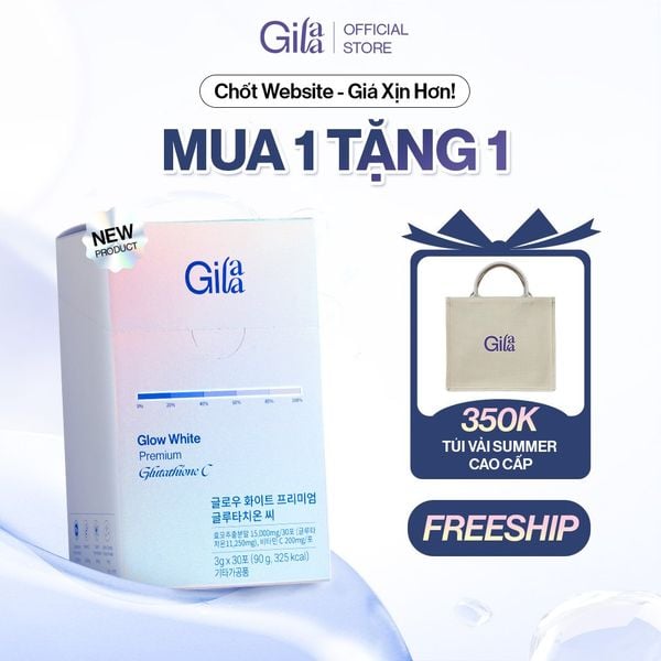 Thực phẩm bổ sung Gilaa Glow White Premium Glutathione C (3g x 30 gói)
