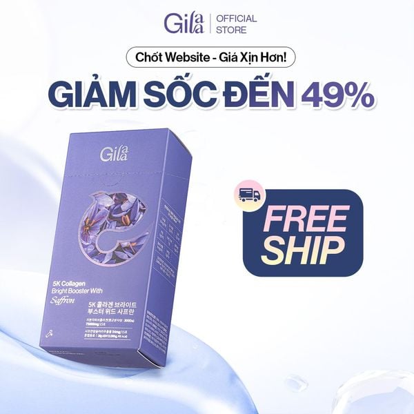 Thực Phẩm Bổ Sung Gilaa Collagen 5K Inner Booster With Saffron (20g x 15 gói)