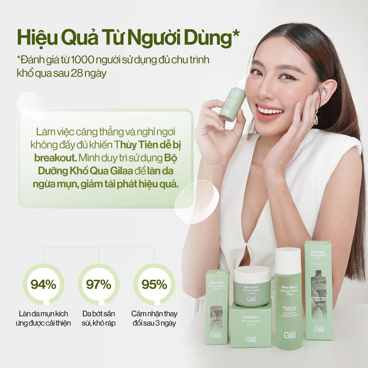  Nước Cân Bằng Gilaa Điều Tiết Dầu Thừa Giảm Mụn Khổ Qua + B5 140ml 