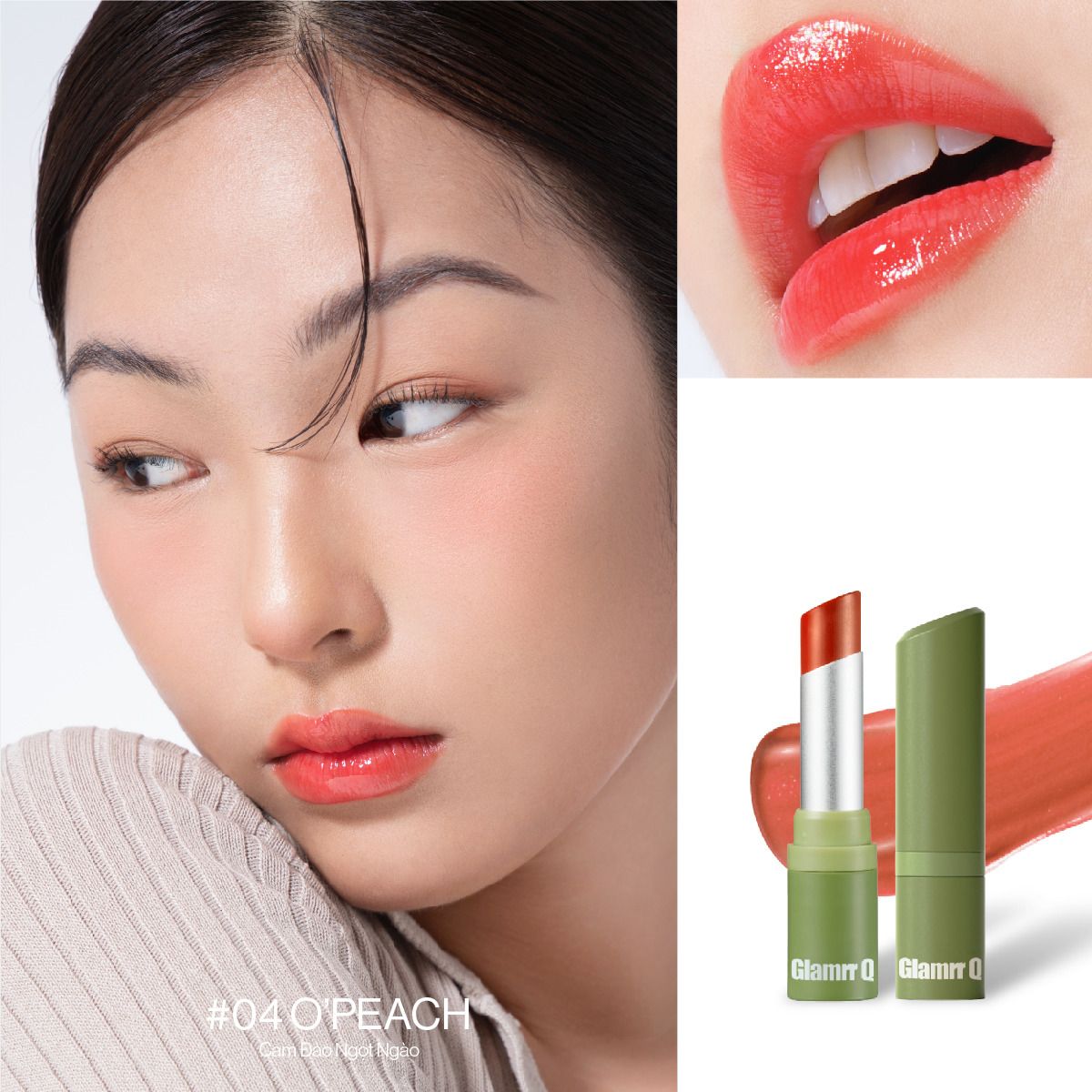  Son Dưỡng Có Màu Thuần Chay Glamrr Q Vegan Super Lip Balm (4.5g) 