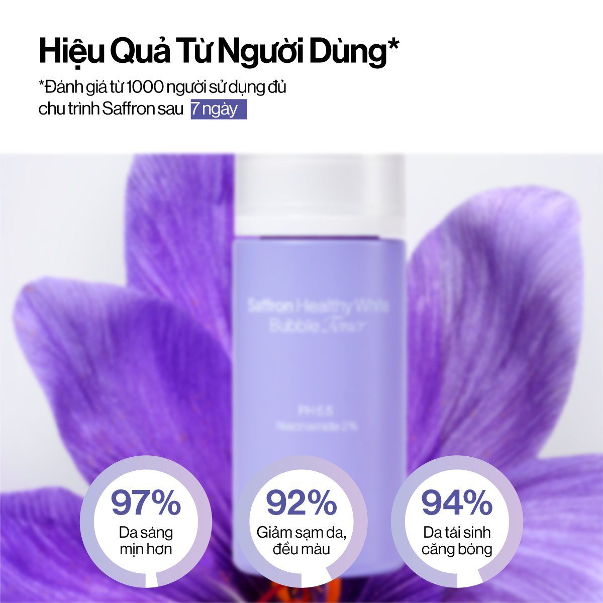  Nước Cân Bằng Saffron Trắng Khỏe p.H 5.5 Gilaa Saffron Healthy White Bubble Toner 100ml 