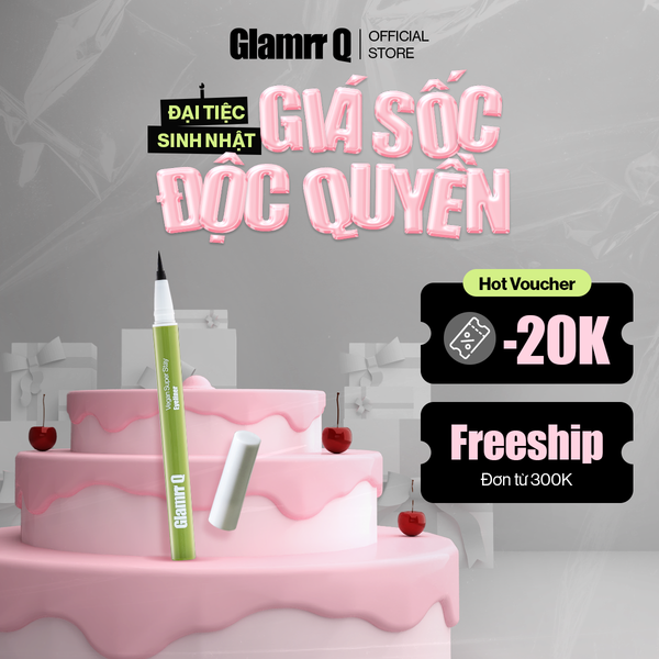 Kẻ Mắt Glamrr Q Chống Nước Thuần Chay VEGAN SUPER STAY EYELINER (0.6g)