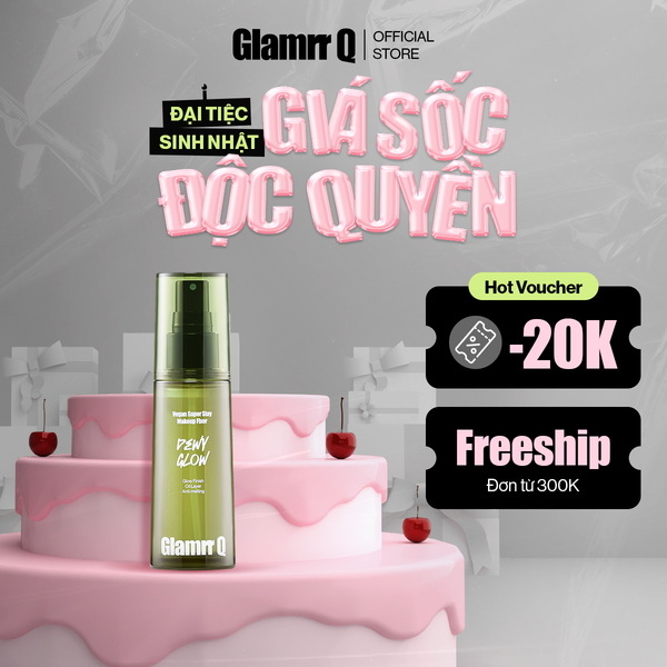 Xịt Khóa Nền Glamrr q Vegan Super Stay Makeup Fixer (50ml)