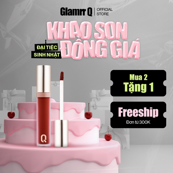 Son kem lì Glamrr Q Long Wear Lip Cream Full Size (5g)