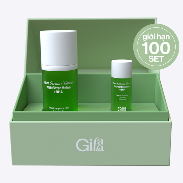  Gift Box Sữa Rửa Mặt Khổ Qua Phiên Bản Giới Hạn Gilaa Plant Serum Cleanser With Bitter Melon + BHA 