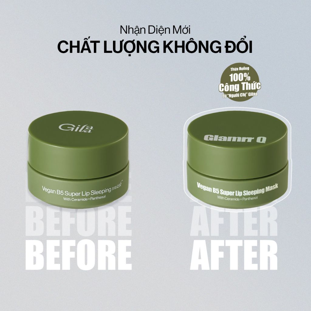  Mặt Nạ Dưỡng Môi Glamrr Q Vegan B5 Super Lip Sleeping Mask 10ml 