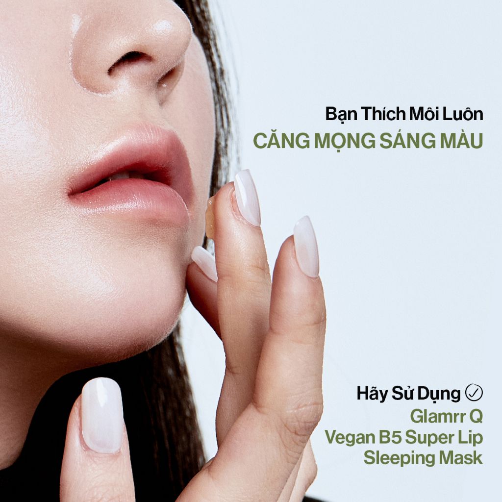  Mặt Nạ Dưỡng Môi Glamrr Q Vegan B5 Super Lip Sleeping Mask 10ml 